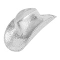 "SILBERNER PAILLETTEN COWBOY HUT MIT STRASS" – Vorderansicht