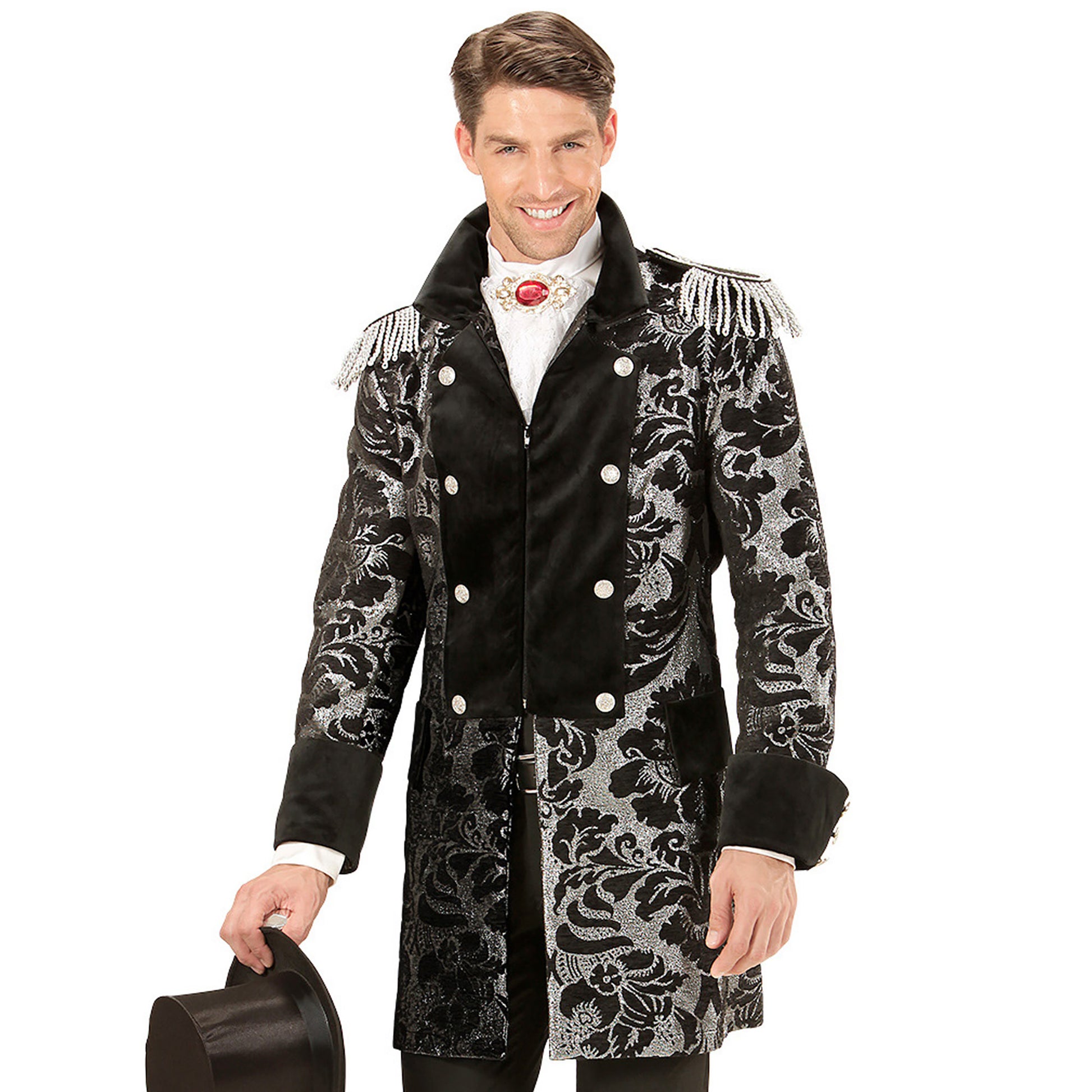 Widmann Silberner Jacquard Parade Frack Herren – Produktansicht