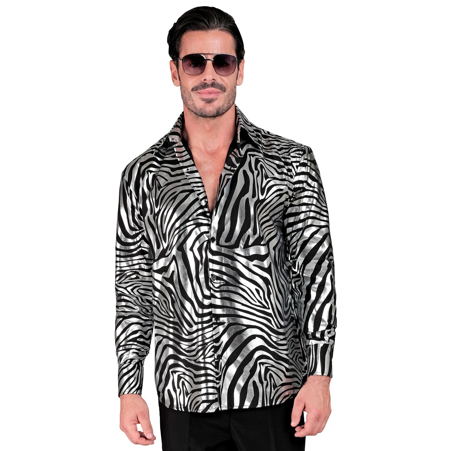 "SILBERNES ANIMAL PRINT PARTY FASHION HEMD" (Hemd) – Ansicht 3