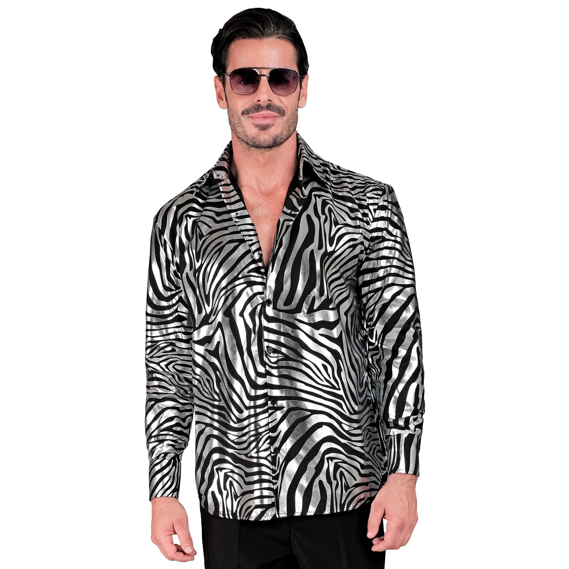 "SILBERNES ANIMAL PRINT PARTY FASHION HEMD" (Hemd) – Ansicht 3