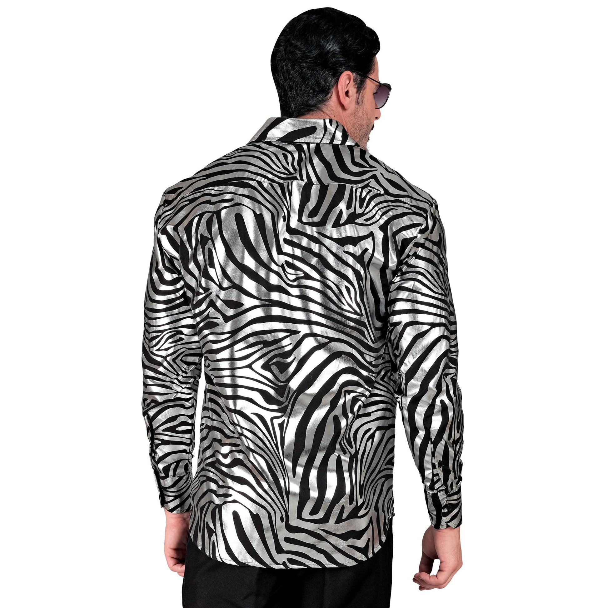 "SILBERNES ANIMAL PRINT PARTY FASHION HEMD" (Hemd) – Ansicht 4