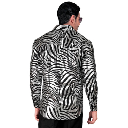 "SILBERNES ANIMAL PRINT PARTY FASHION HEMD" (Hemd) – Ansicht 4