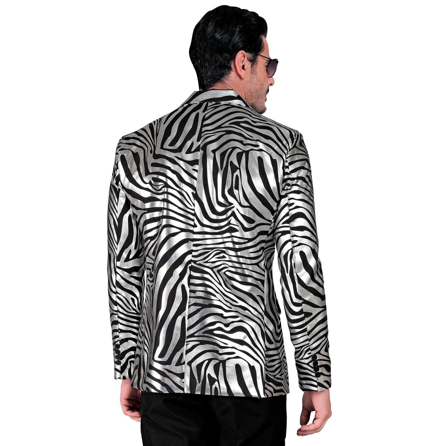 "SILBERNES ANIMAL PRINT PARTY FASHION JACKETT" (Jackett) – Ansicht 3