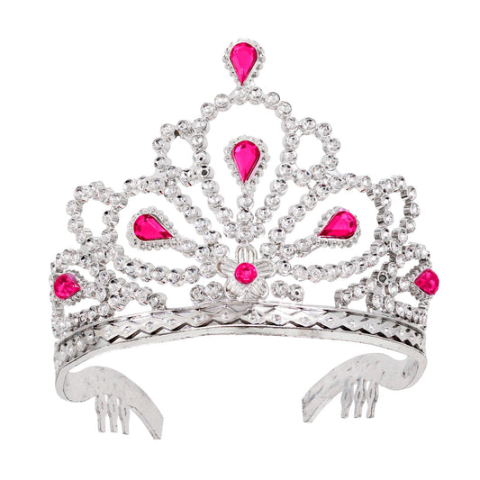 "SILBERNES DIADEM MIT ROSA SCHMUCKSTEINEN" – Vorderansicht