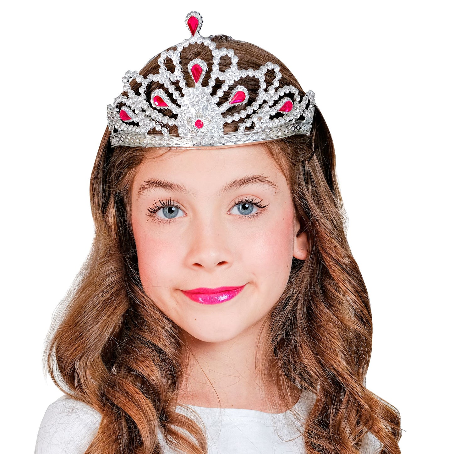 "SILBERNES DIADEM MIT ROSA SCHMUCKSTEINEN" – Ansicht 3