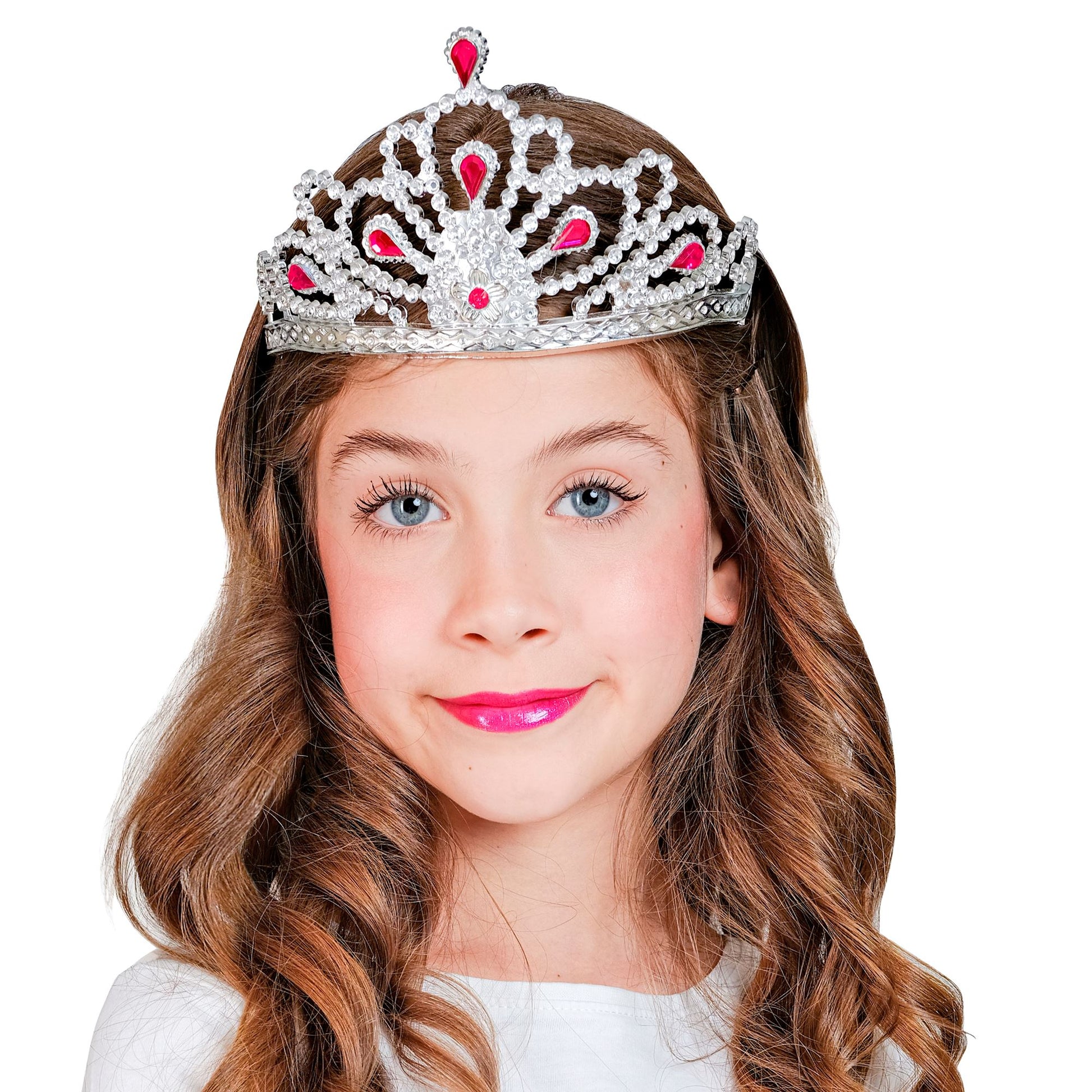 "SILBERNES DIADEM MIT ROSA SCHMUCKSTEINEN" – Ansicht 3