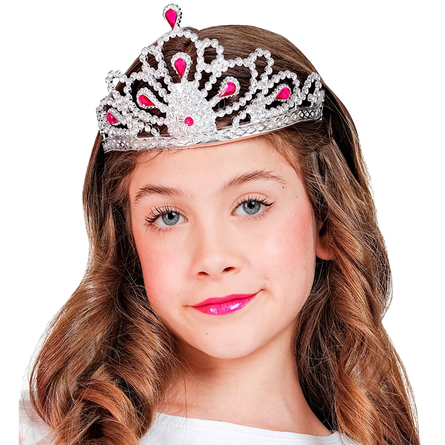 "SILBERNES DIADEM MIT ROSA SCHMUCKSTEINEN" – Ansicht 4