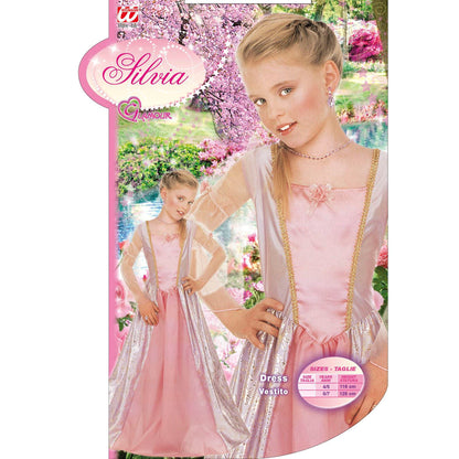 Widmann Prinzessin Sylvia Kleid Rosa Kinderkostüm – Detailansicht