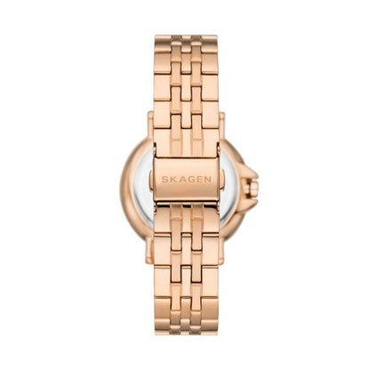 SKAGEN DENMARK SIGNATUR LILLE SKW3136 Only Time Armbanduhr 34 mm Gold ansicht-2