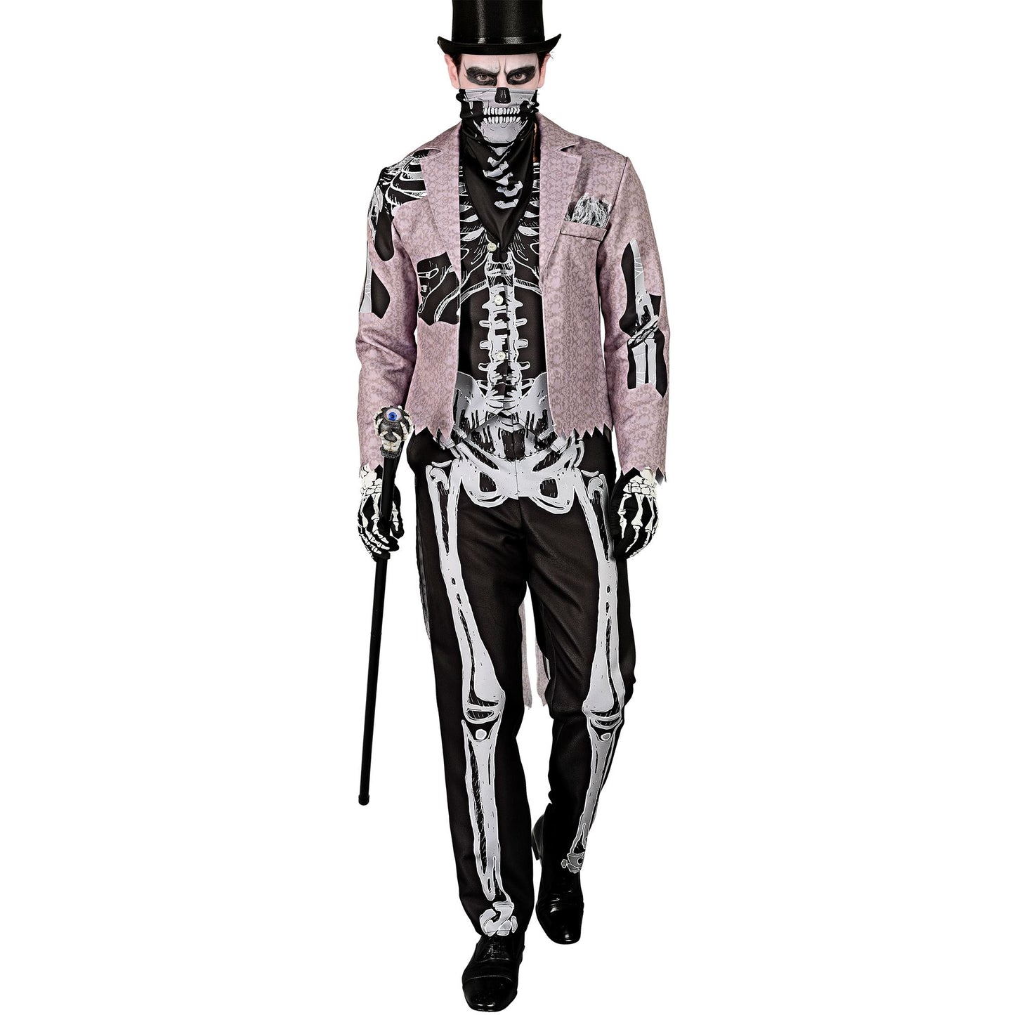 "SKELEGROOM" (Frack mit Weste, Hose, Maske) – Vorderansicht