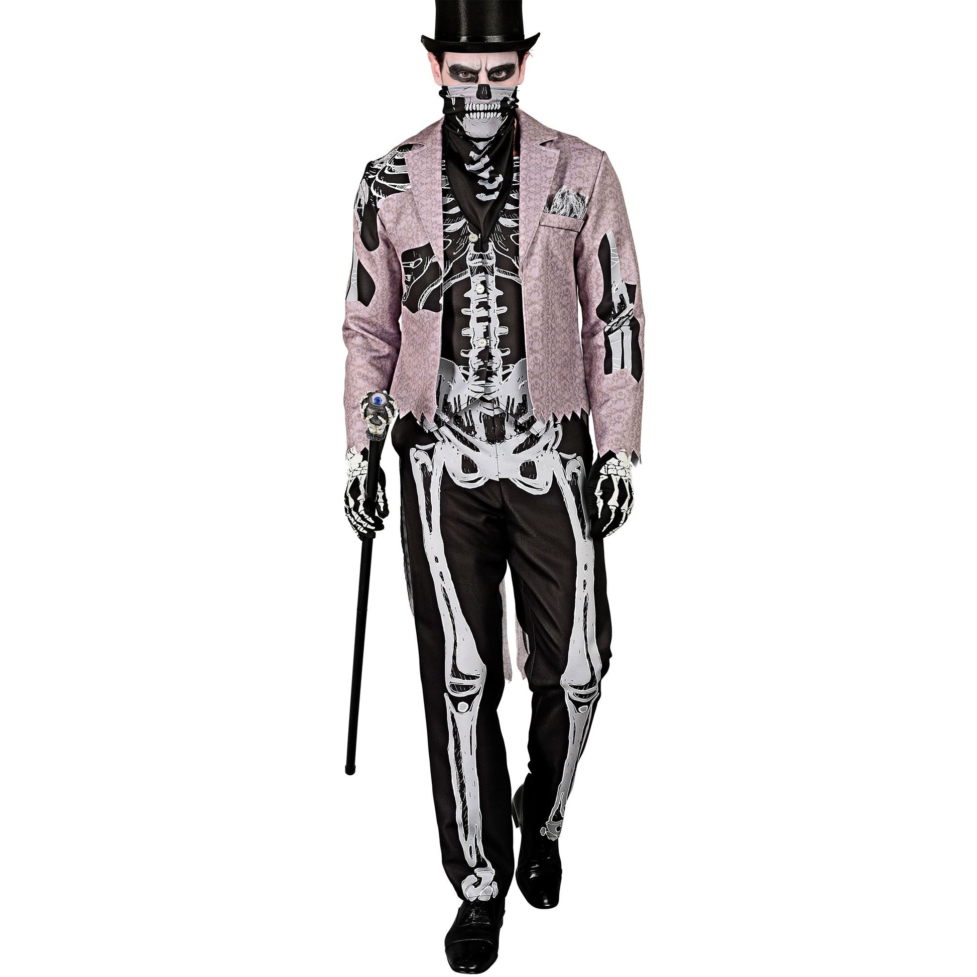 "SKELEGROOM" (Frack mit Weste, Hose, Maske) – Vorderansicht