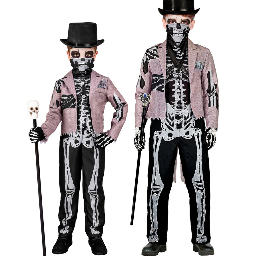 "SKELEGROOM" (Frack mit Weste, Hose, Maske) – Vorderansicht