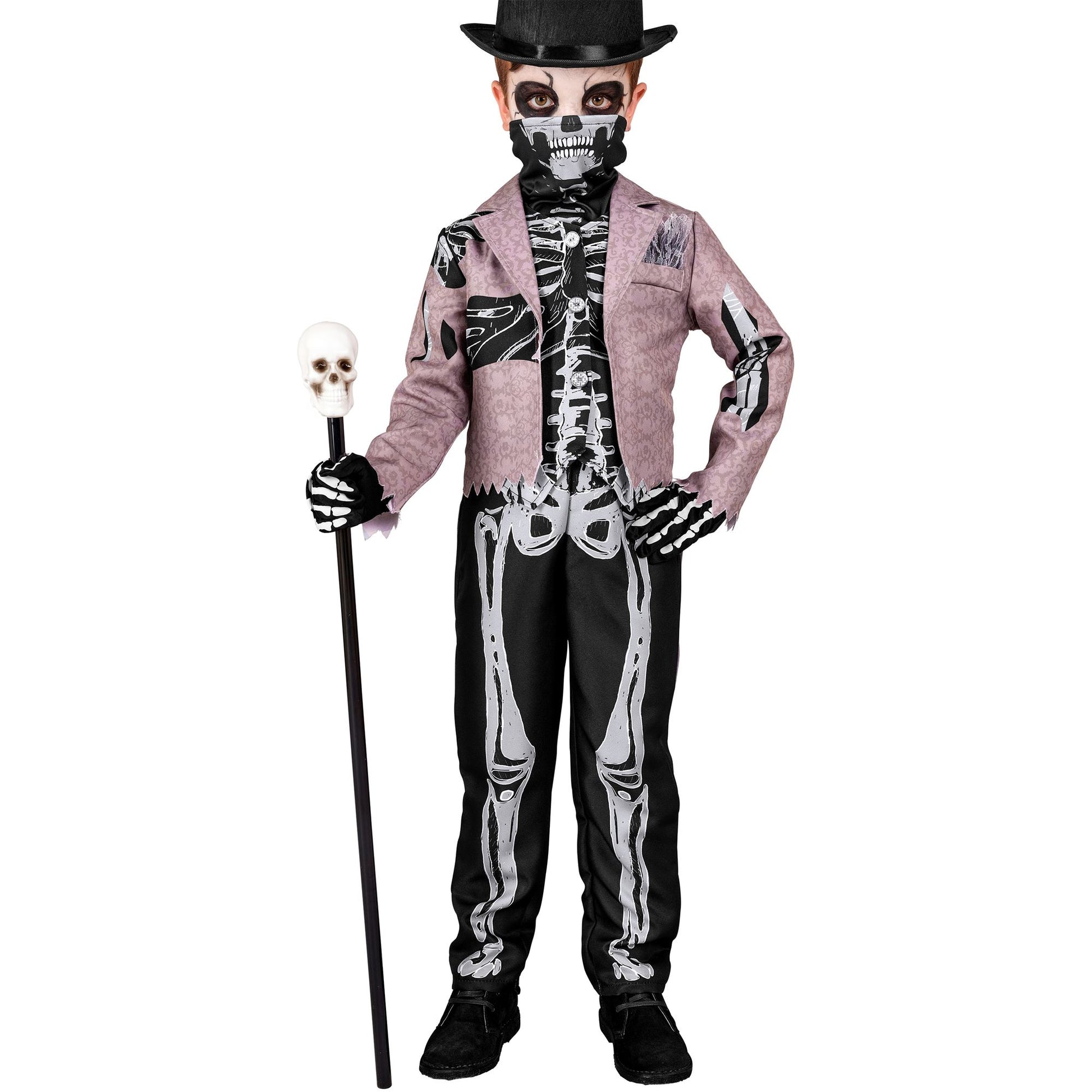 "SKELEGROOM" (Frack mit Weste, Hose, Maske) – Detailansicht