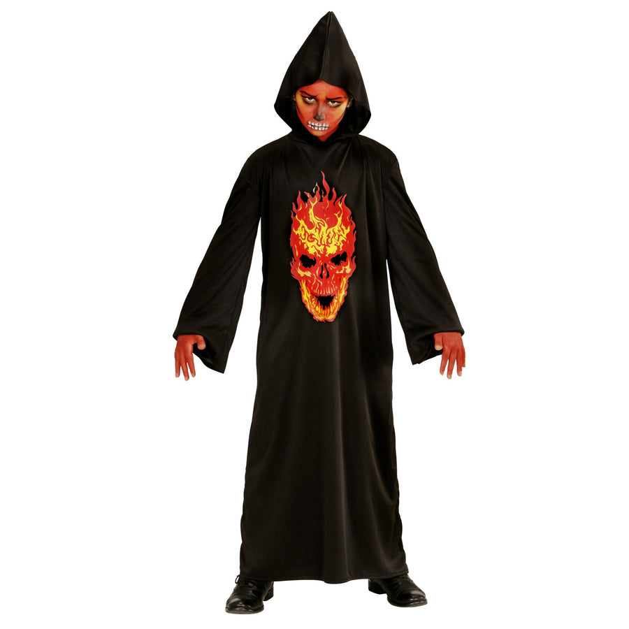 "SKELETON DEVIL" (Robe mit Kapuze) – Detailansicht
