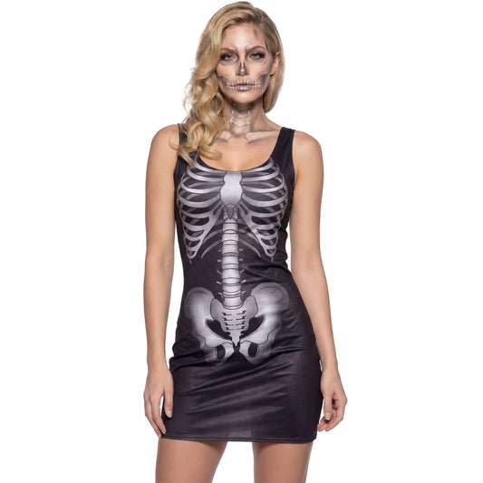 "SKELETON GIRL" (Kleid) – Vorderansicht