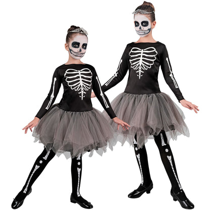 "SKELETON TÄNZERIN" (Kleid mit Tutu) – Vorderansicht