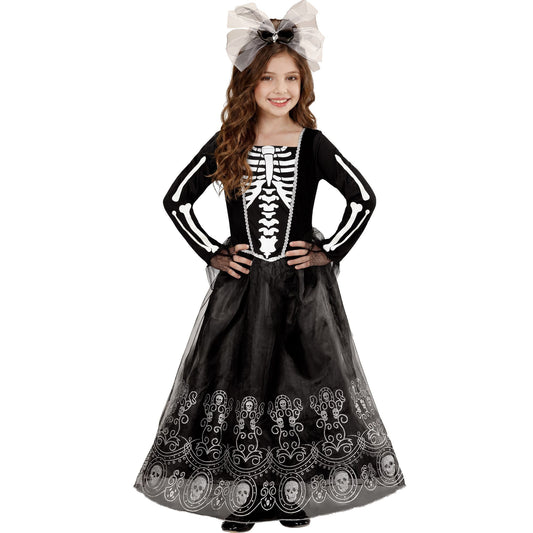 "SKELETRIA" (Kleid, Haarreif mit Schleife & Tüll) – Vorderansicht