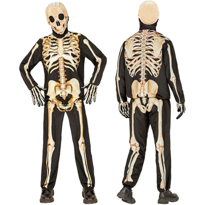 "SKELETT FAST COSTUME" (Oberteil, Hose, Handschuhe, Maske) – Ansicht 3