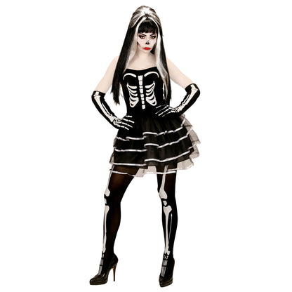 "SKELETT" (Kleid, Handschuhe) – Detailansicht
