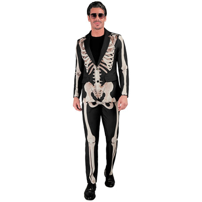 "SKELETT PARTY FASHION ANZUG" (Jackett, Hose) – Vorderansicht