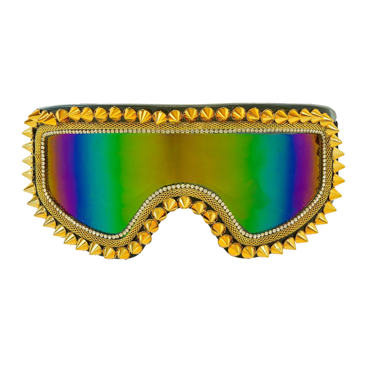 "SKIBRILLE APRÈS-SKI / FESTIVAL MIT GOLDENEN NIETEN UND STRASS" – Vorderansicht