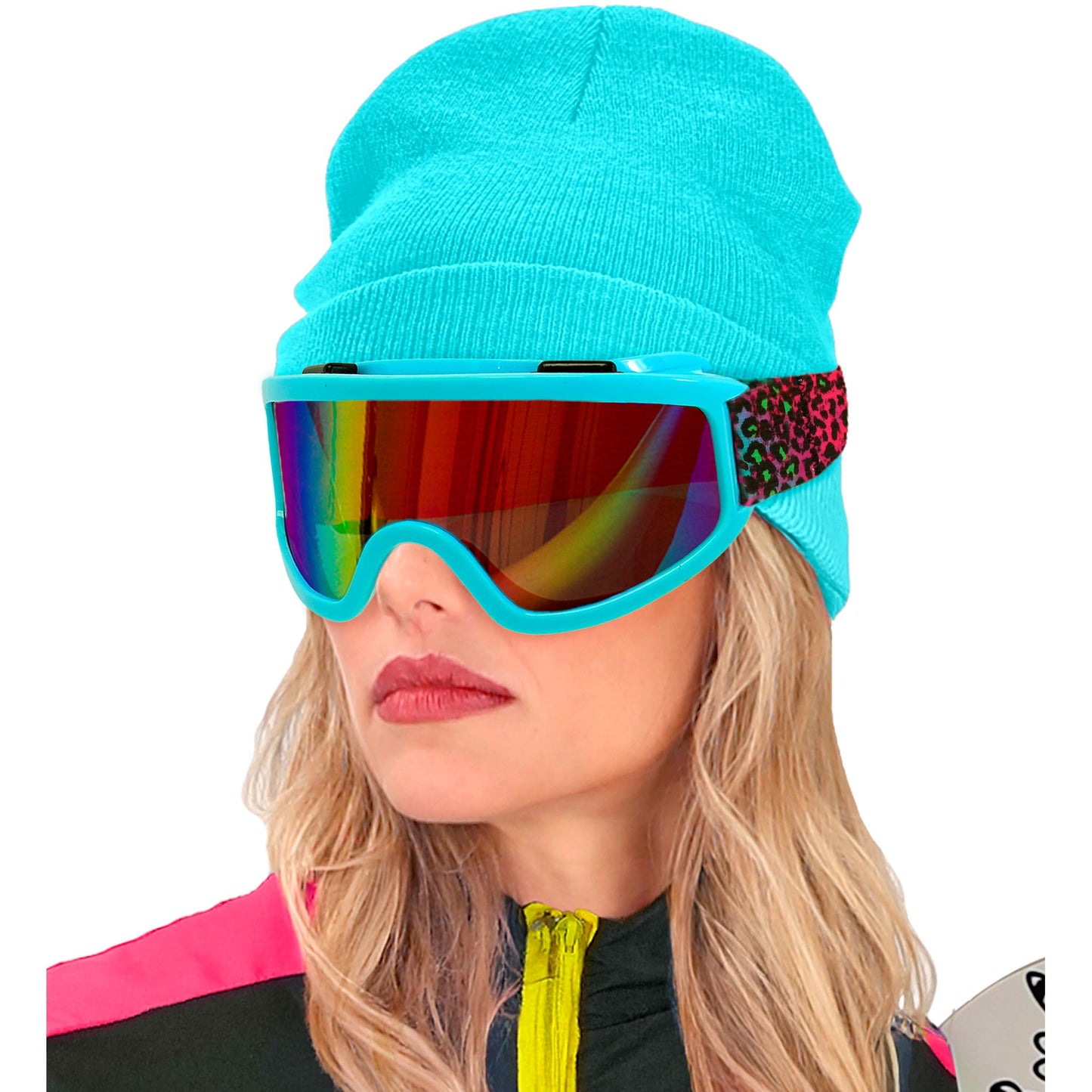 "SKIBRILLE APRÈS-SKI / FESTIVAL REGENBOGEN LEOPARDENMUSTER" – Ansicht 7