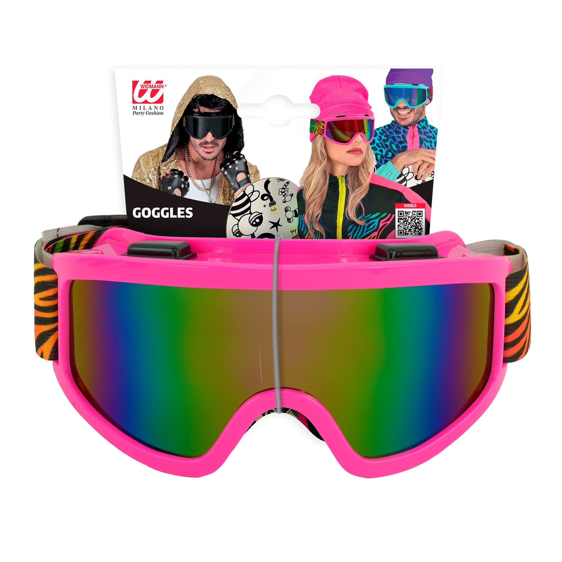 "SKIBRILLE APRÈS-SKI / FESTIVAL REGENBOGEN TIGERMUSTER" – Detailansicht