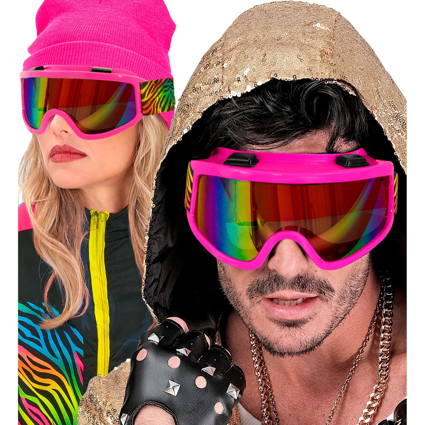 "SKIBRILLE APRÈS-SKI / FESTIVAL REGENBOGEN TIGERMUSTER" – Ansicht 3
