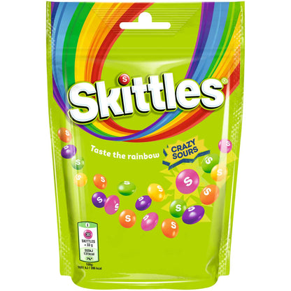 Skittles Crazy Sours 136g saure Kaudragees - Candyshop.ch – Detailansicht
