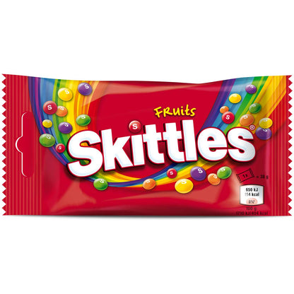 Skittles Kaudragees Fruits 14x38g fruchtige Bonbons im Portionsbeutel