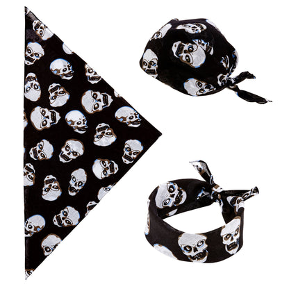 "SKULLS BANDANA" 55x55 cm - 100% Baumwolle – Vorderansicht