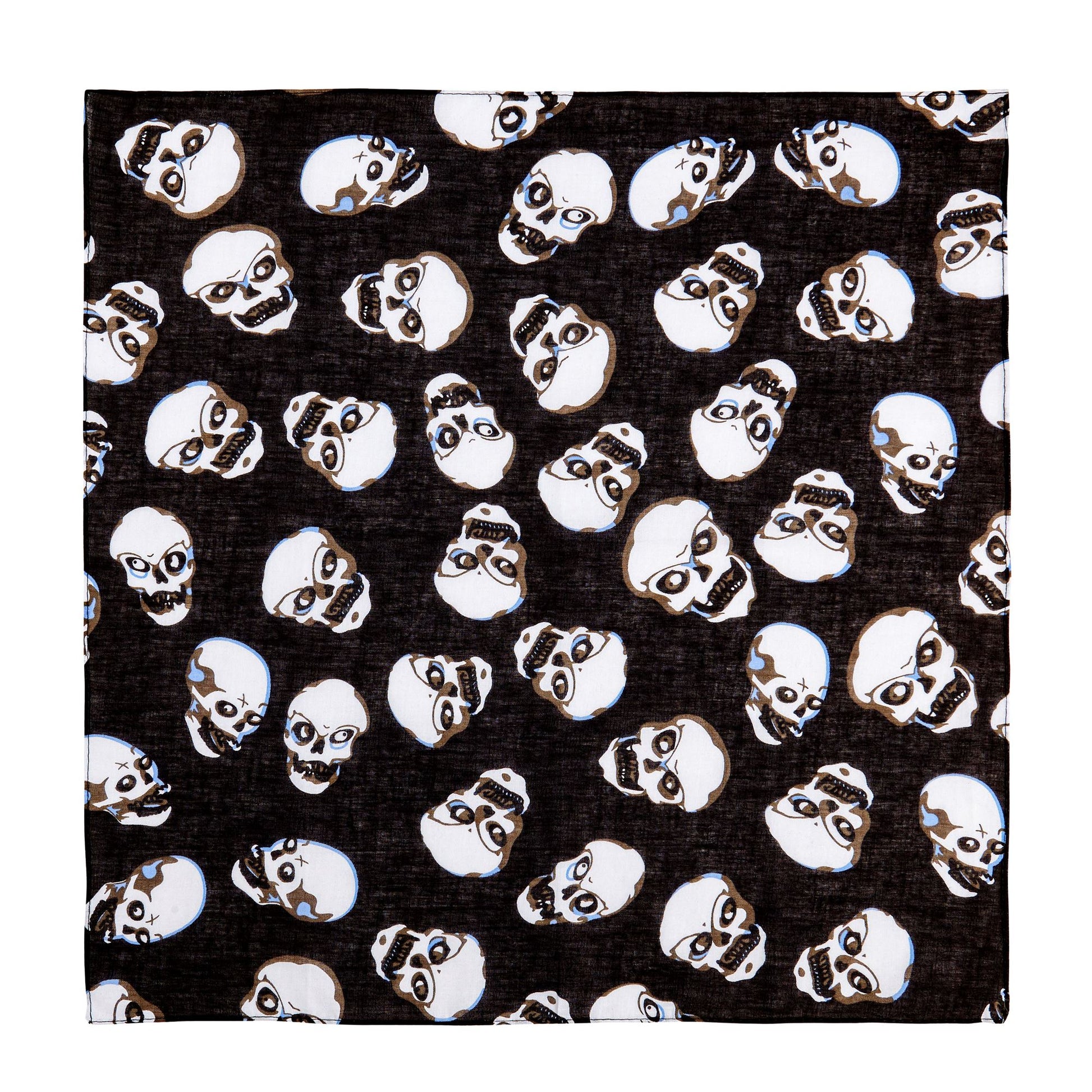 "SKULLS BANDANA" 55x55 cm - 100% Baumwolle – Detailansicht