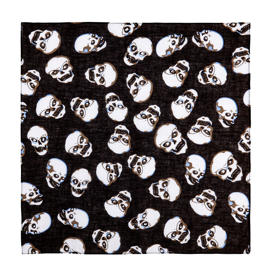 "SKULLS BANDANA" 55x55 cm - 100% Baumwolle – Detailansicht