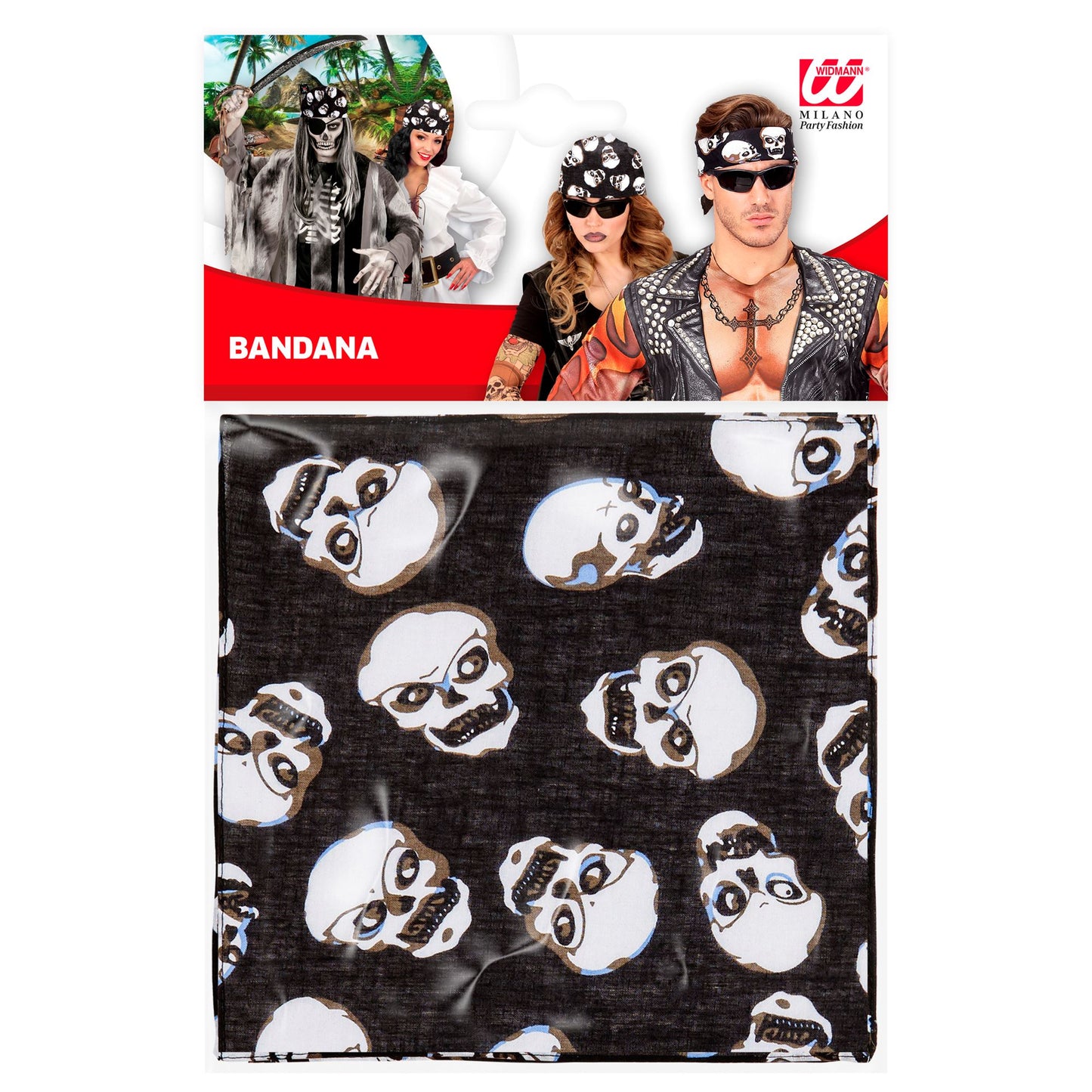 "SKULLS BANDANA" 55x55 cm - 100% Baumwolle – Ansicht 3