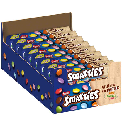 Smarties Nestlé Smarties Rollen Hexagon 24x38g – Bunte Schokolinsen mit natürlichen Farben