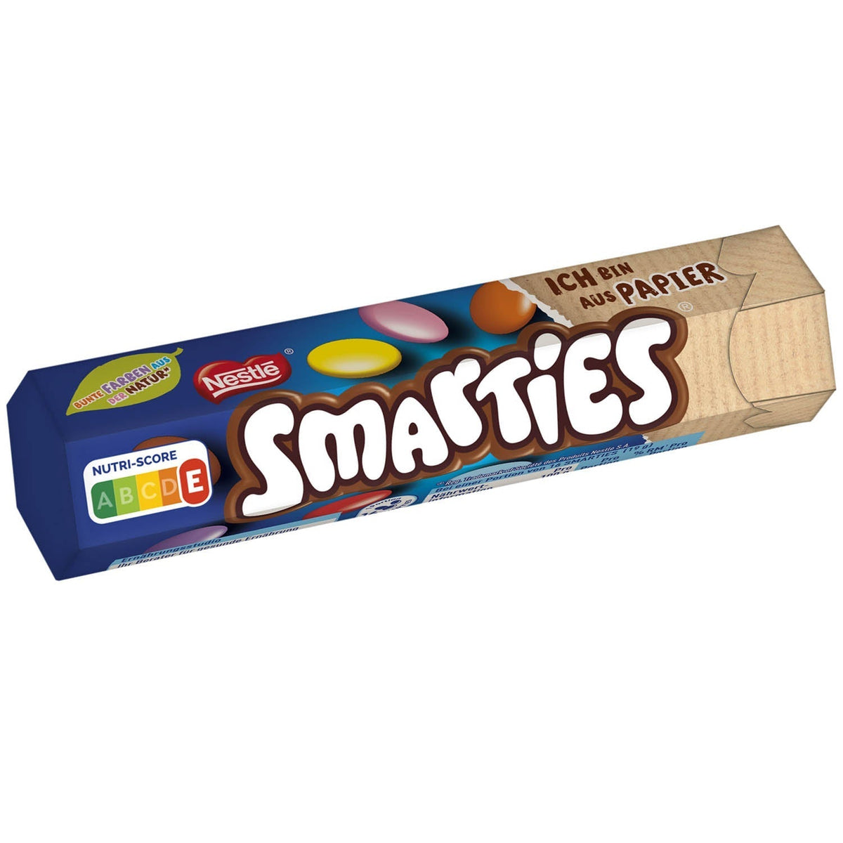Smarties Nestlé Smarties Rollen Hexagon 24x38g – Bunte Schokolinsen mit natürlichen Farben