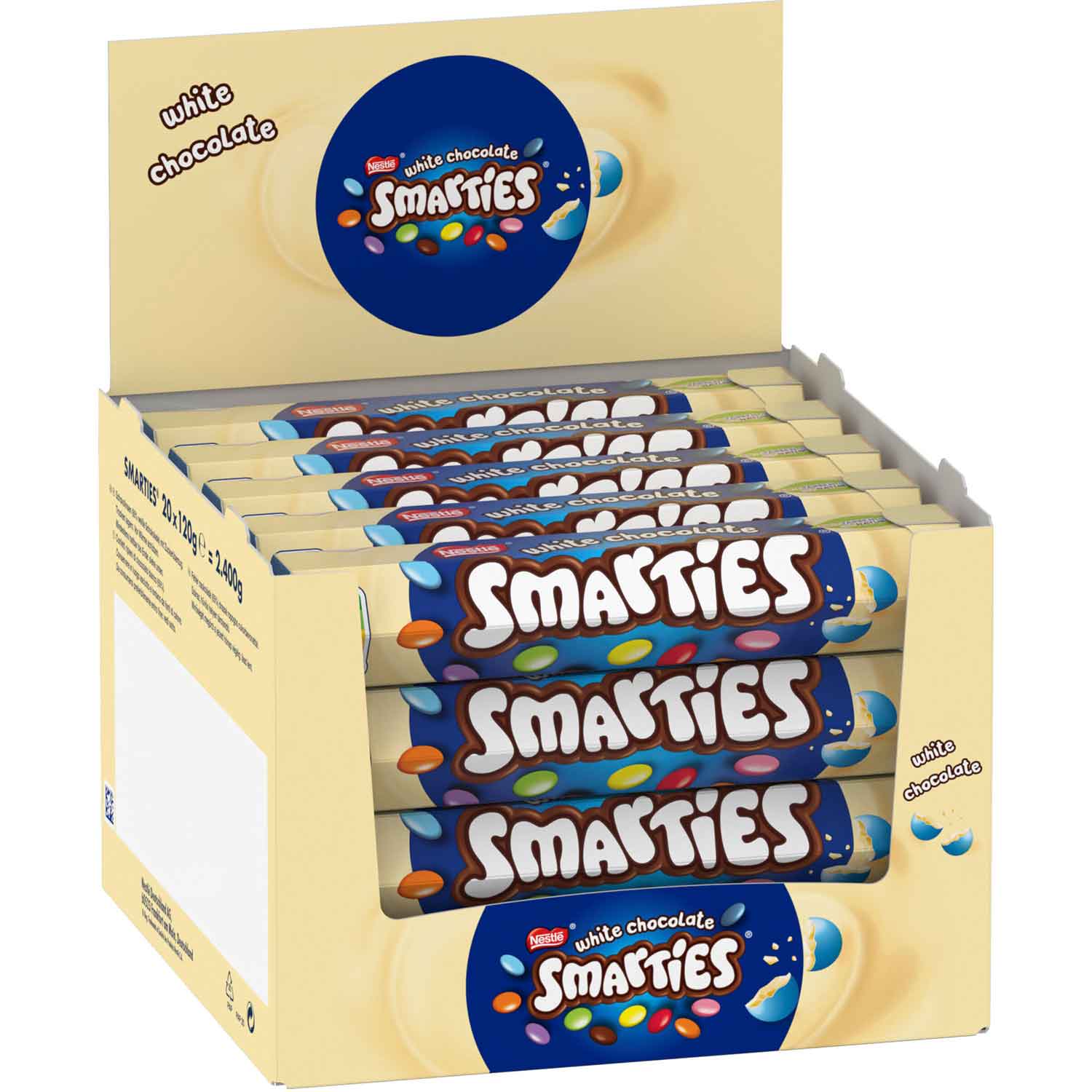 Smarties White Chocolate 120g - Candyshop.ch – Detailansicht