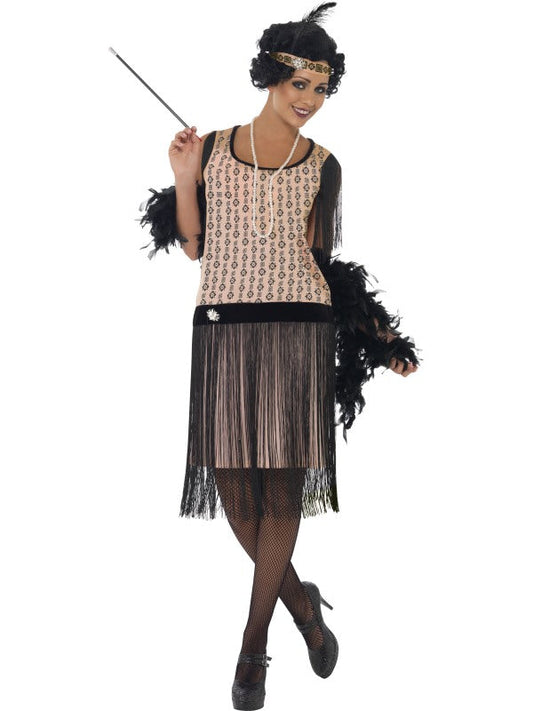 Smiffys Flapper Kleid 20er Jahre – Coco Kostüm mit Accessoires - Fasnacht24.ch