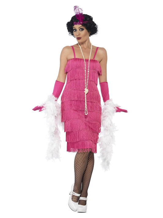 Smiffys Pinkes 1920er Flapper Kleid – Carla Fransenkleid Damen - Fasnacht24.ch