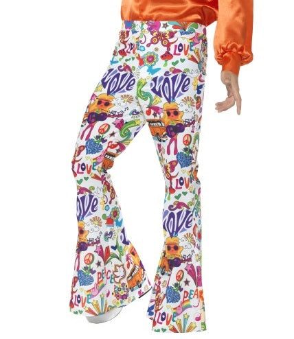 Smiffys 60er Jahre Groovy Flared Herrenhose – Leicht & Retro - Fasnacht24.ch