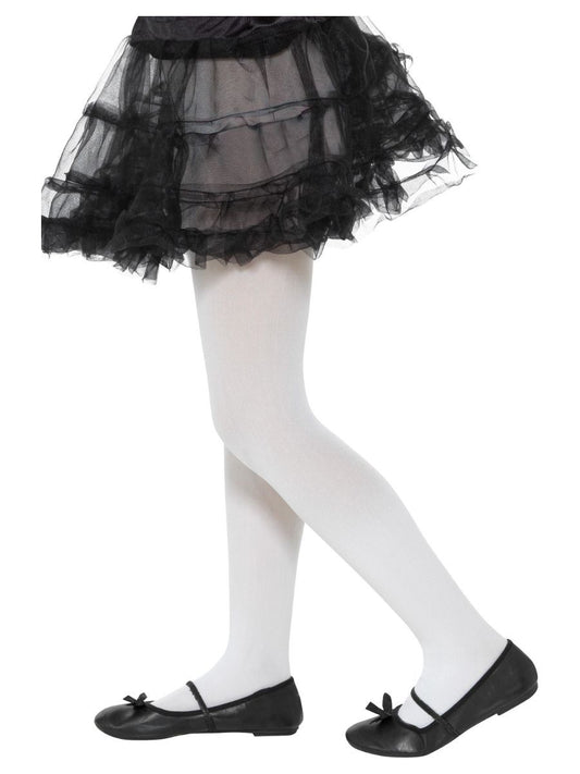 Opaque Weiße Kinderstrumpfhosen 6-12 Jahre – Smiffys Strapazierfähig - Fasnacht24.ch