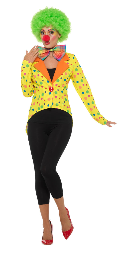 Clown Tuxedo Jacke Damen – Gelb Satin – Smiffys Kostümjacke - Fasnacht24.ch