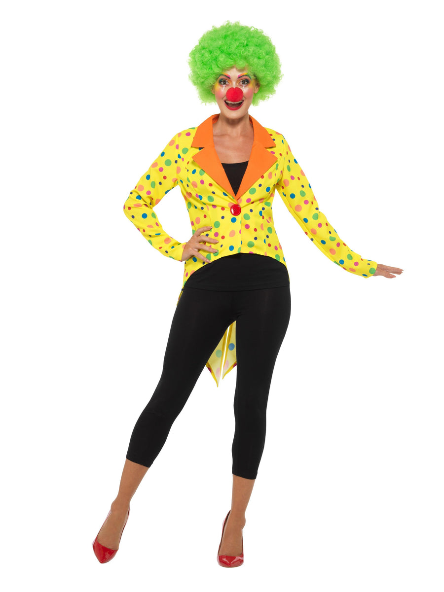Clown Tuxedo Jacke Damen – Gelb Satin – Smiffys Kostümjacke - Fasnacht24.ch