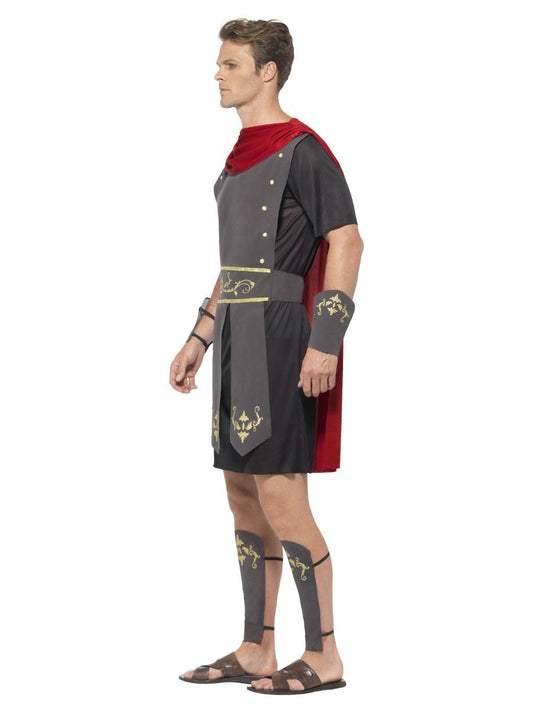 Smiffys Medardus Römischer Gladiator Herren Kostüm – Graues Tunika Rotem Cape - Fasnacht24.ch