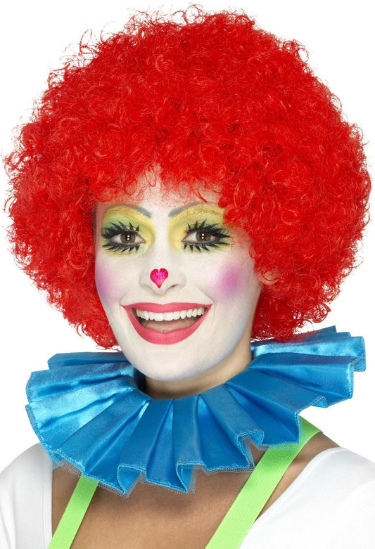 Smiffys Blaue Clownkragen – Rüschen Hals Accessoire für Erwachsene - Fasnacht24.ch