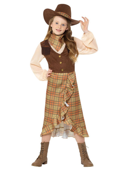 Smiffys Cowgirl Western Kleid für Mädchen – Polyester, Fransen – Rückansicht