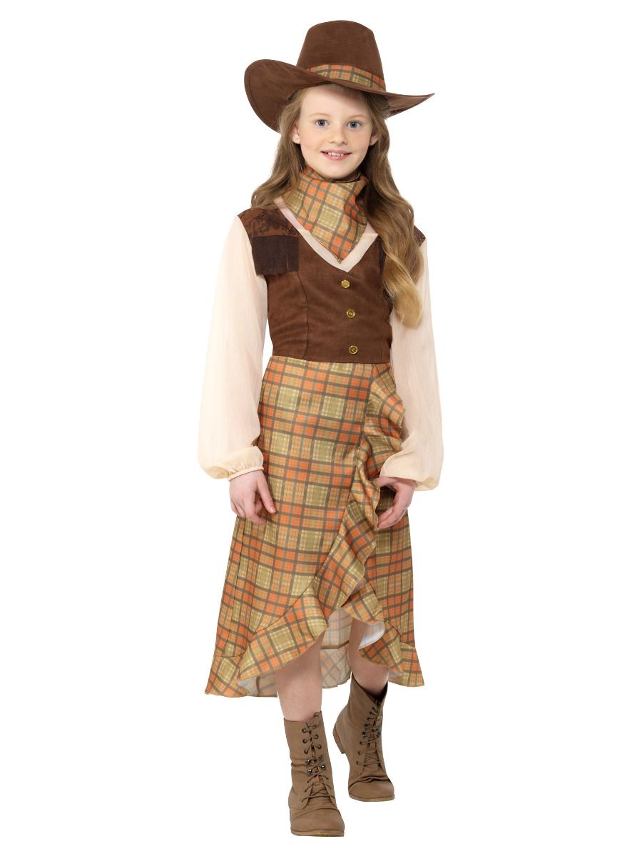 Smiffys Cowgirl Western Kleid für Mädchen – Polyester, Fransen – Produktansicht