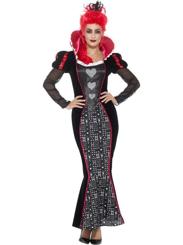 Smiffys Damen Gothic Queen Kostüm Schwarzes Kleid mit Krone - Fasnacht24.ch – Produktansicht