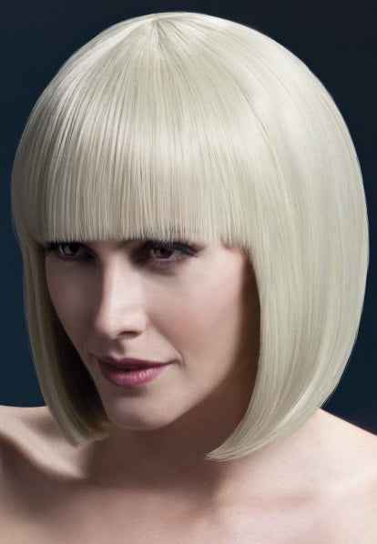 Smiffys Elise 33cm Blonde Synthetische Bob-Perücke Mit Fransen - Fasnacht24.ch