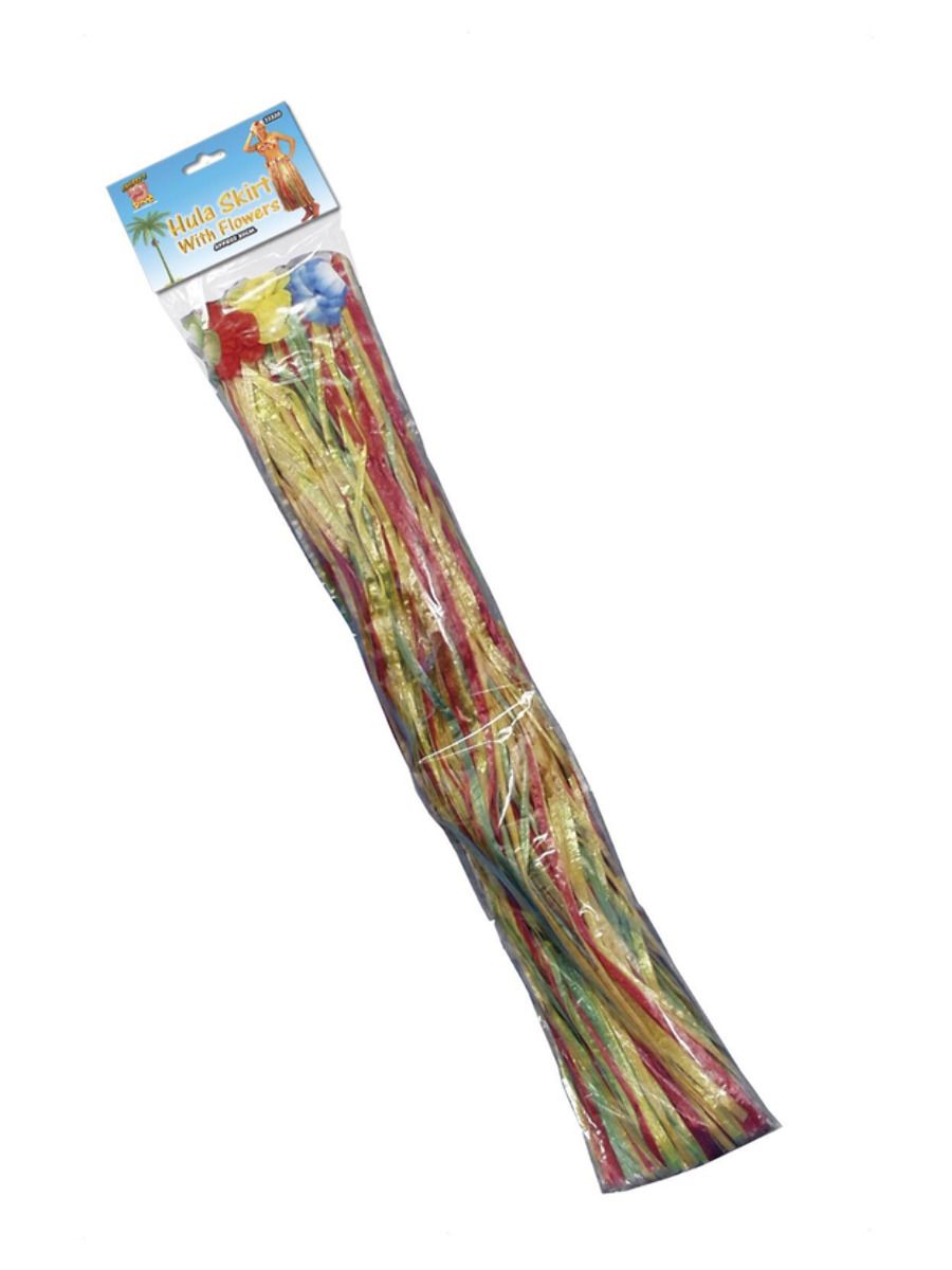 Smiffys Damen Bunter Hawaii Hula Rock Mit Blumen – 79 cm Fransen - Fasnacht24.ch